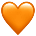 Ícone coração laranja